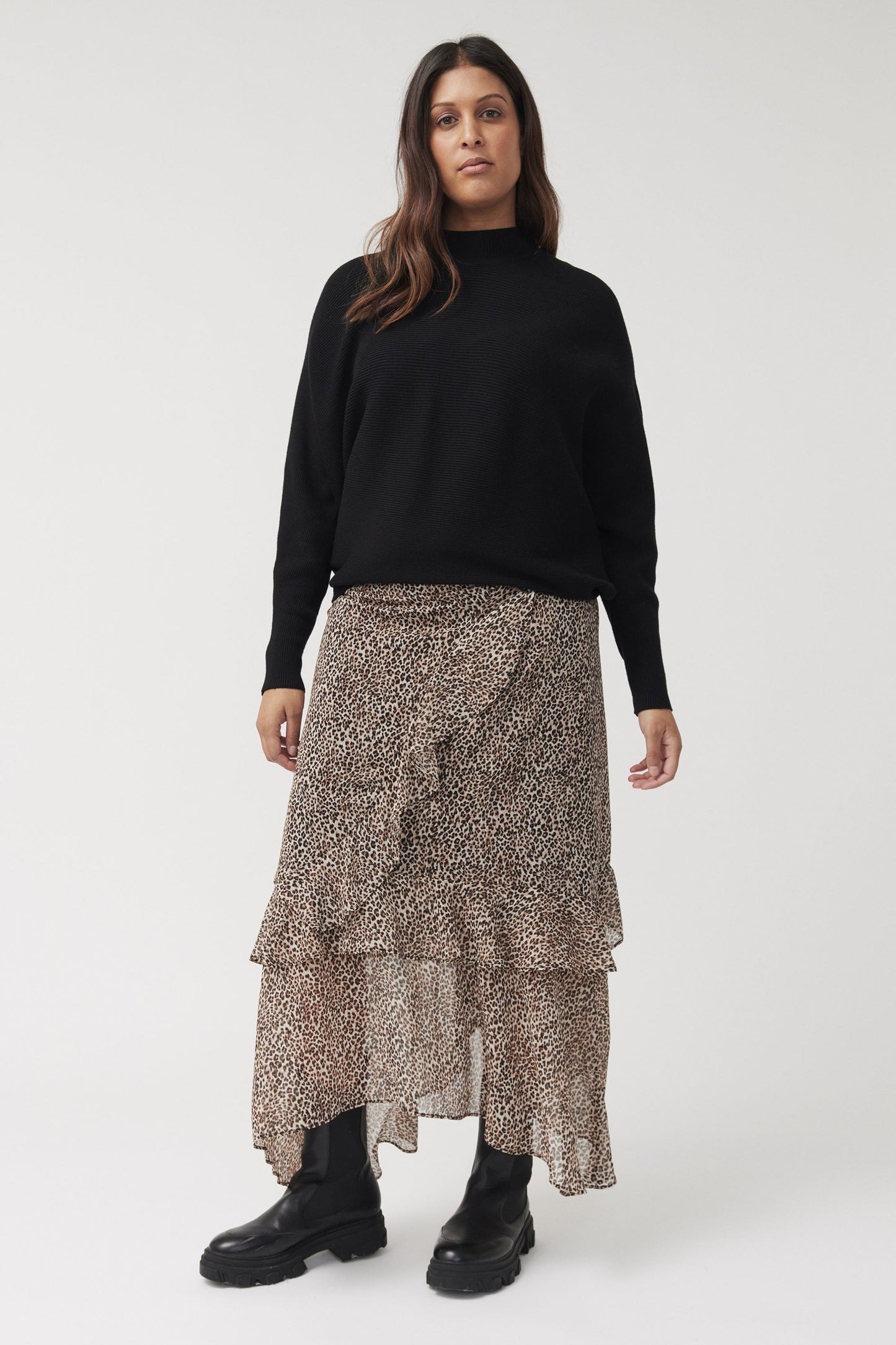 Amanda Ruffle Midi Skirt