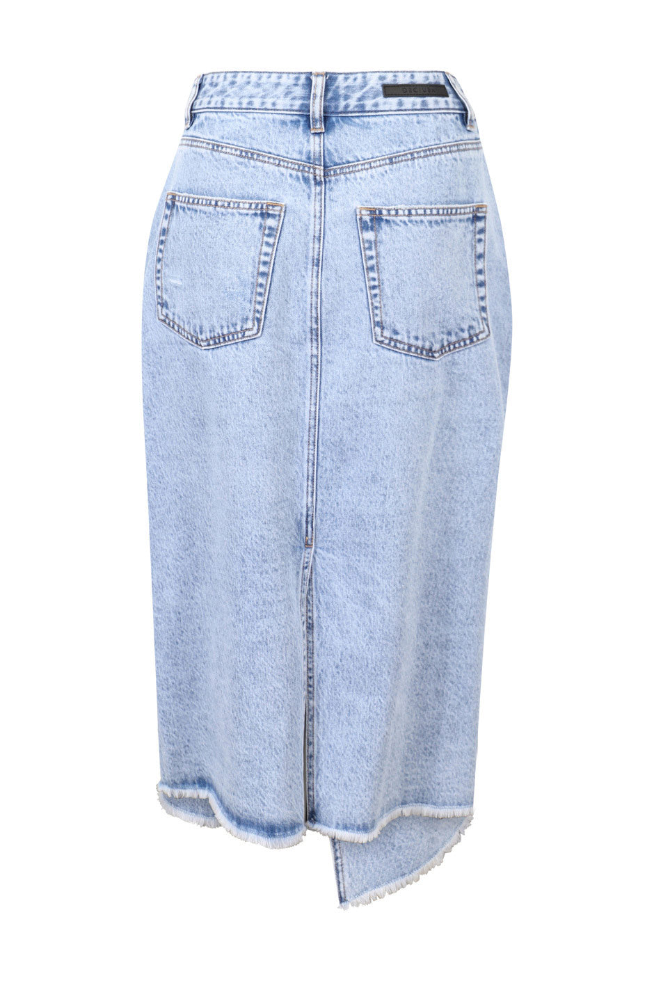 Tara Asym Denim Midi Skirt