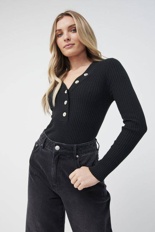 Penny Long Sleeve Henley Top