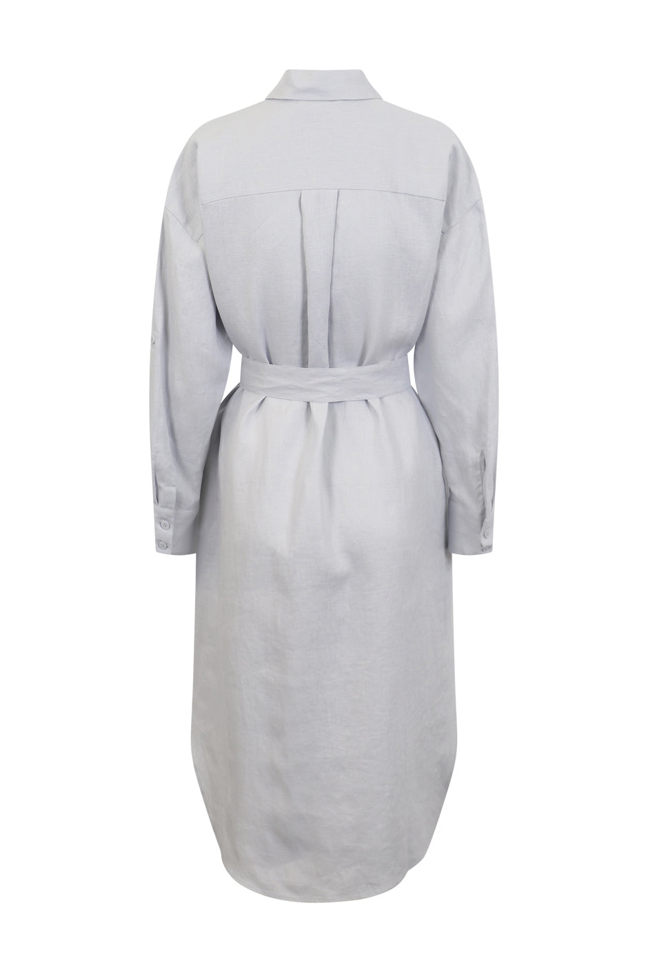 D-Luxe Linen Midi Shirt Dress