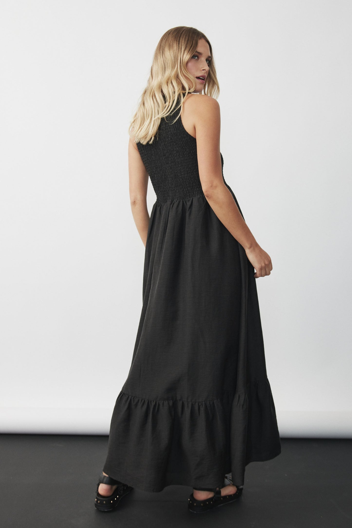 Brooklyn Shirred Maxi Dress