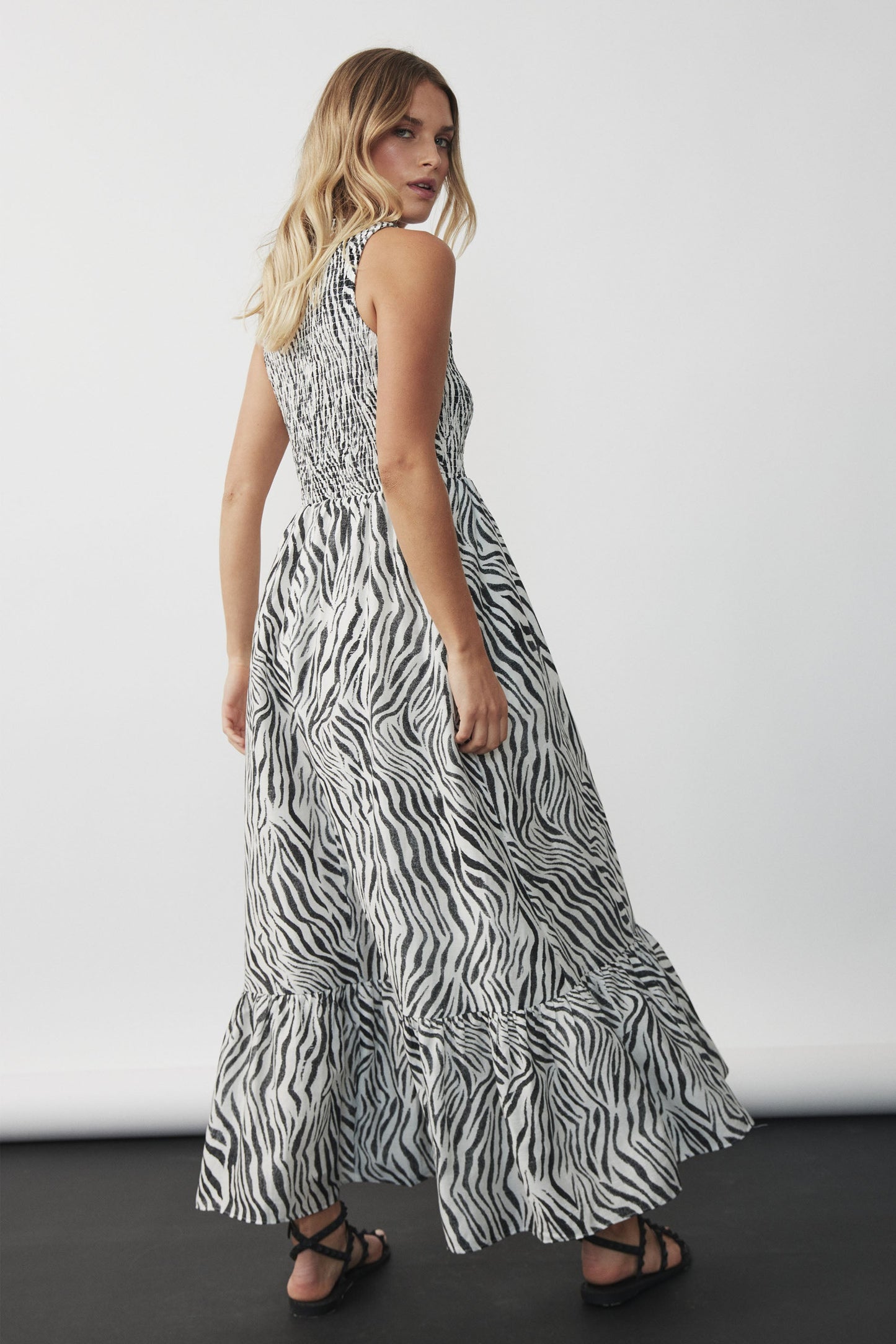 Brooklyn Shirred Maxi Dress