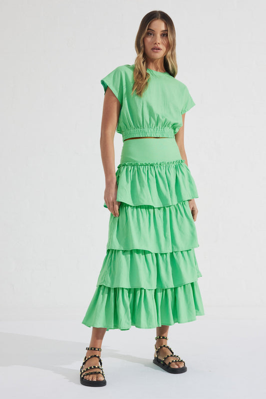 Monique Linen Blend Midi Skirt