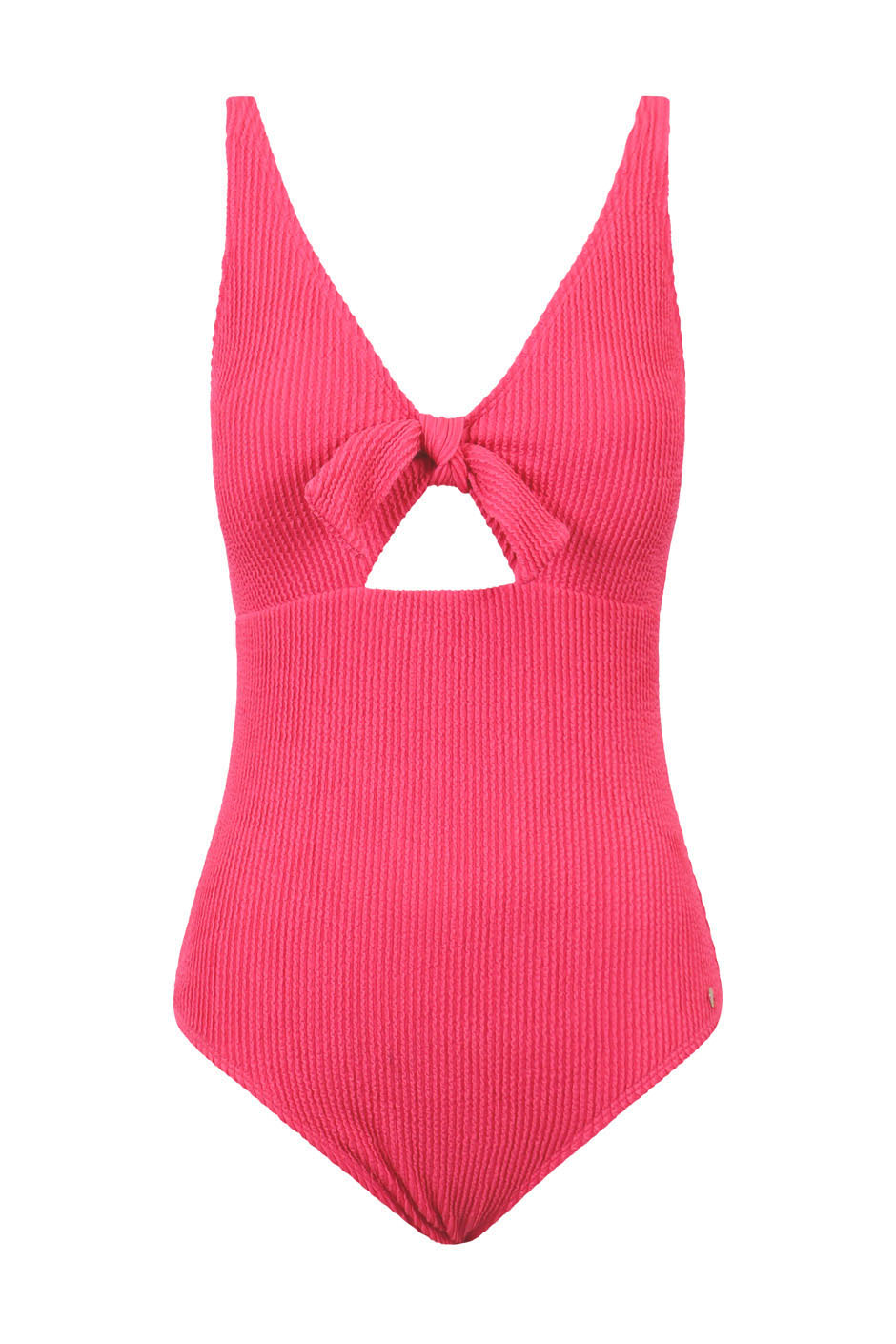 Crinkle Tie Front One Piece
