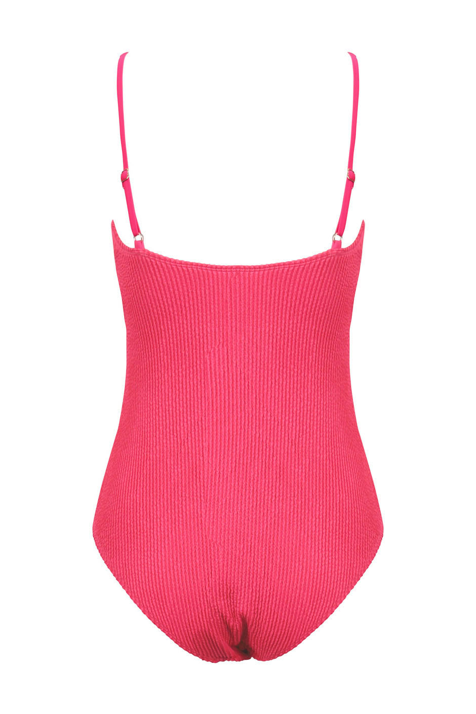 Crinkle Tie Front One Piece