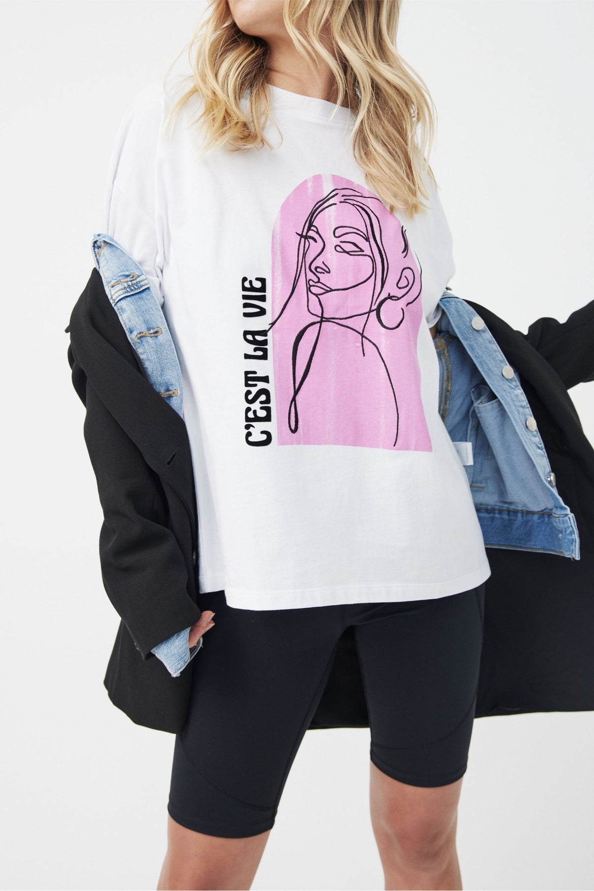C'est La Vie Flocked Tee
