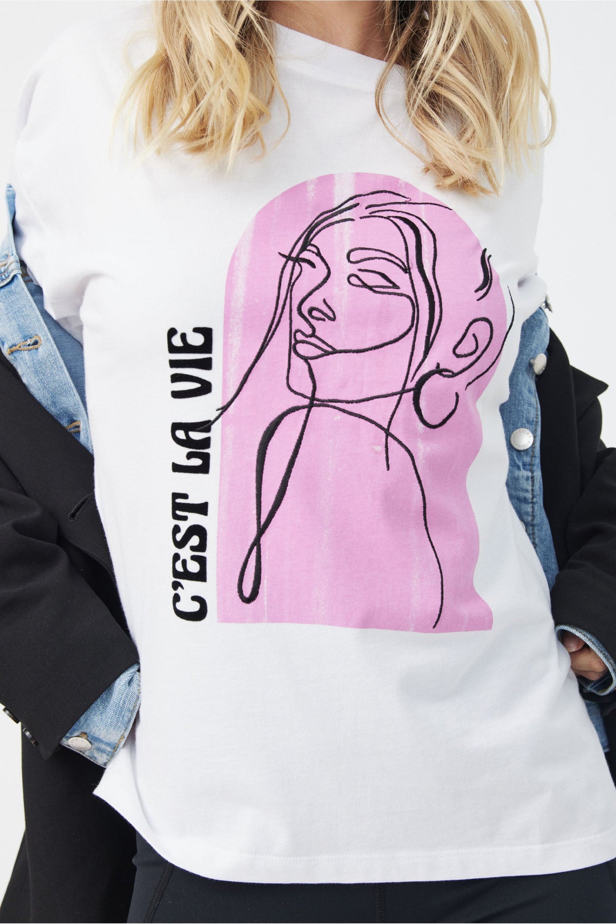 C'est La Vie Flocked Tee