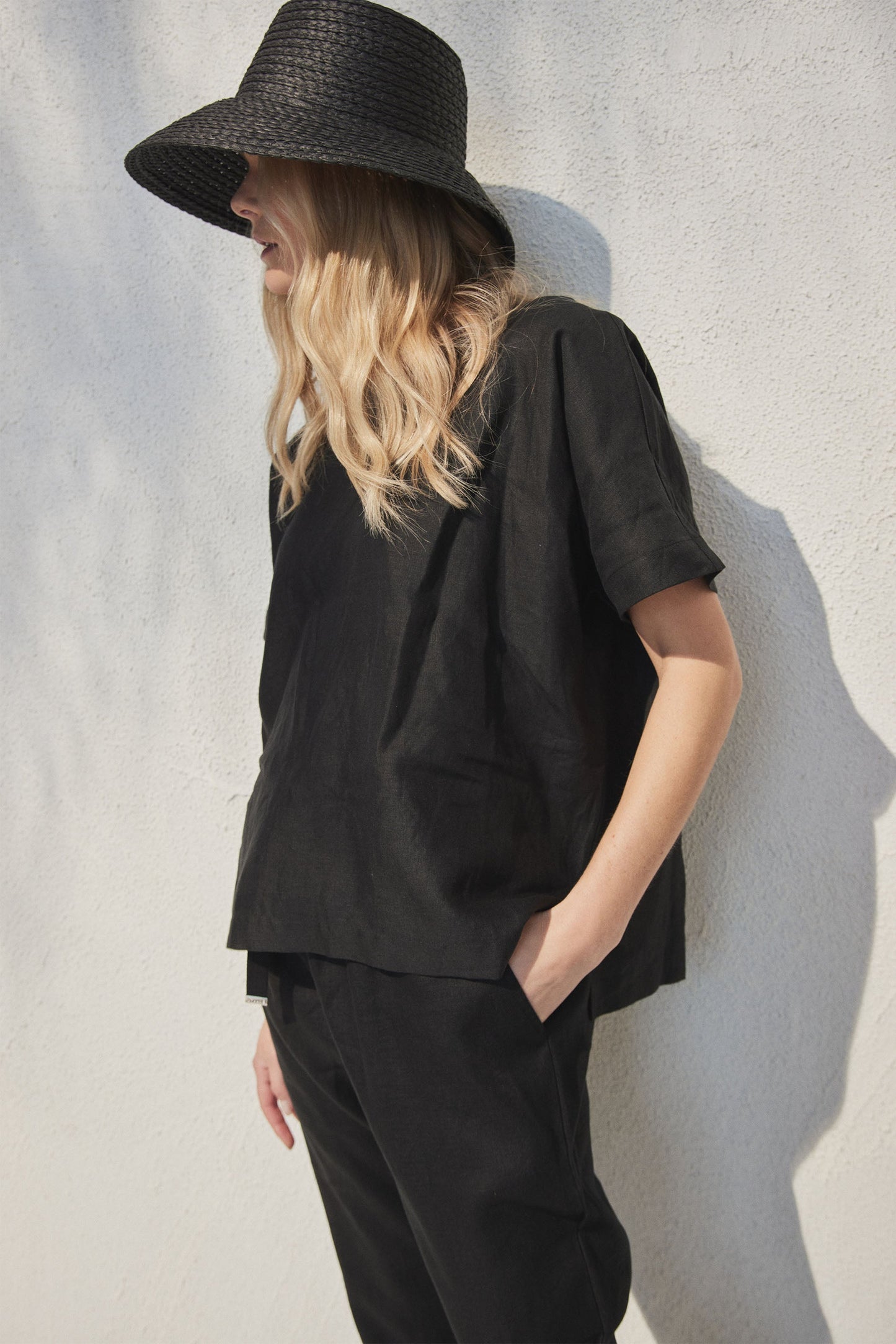 D-Luxe Linen Boxy Top