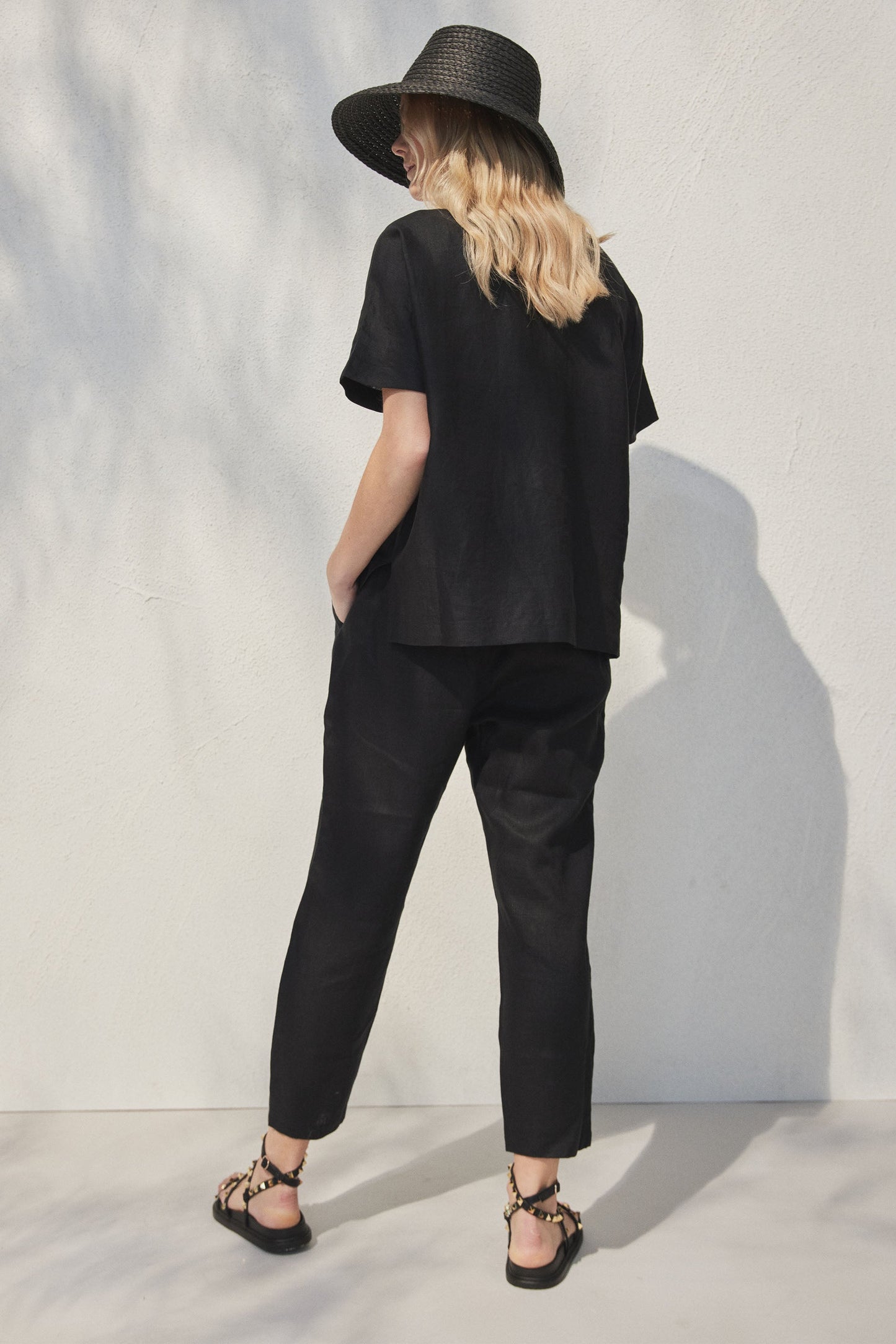 D-Luxe Linen Boxy Top