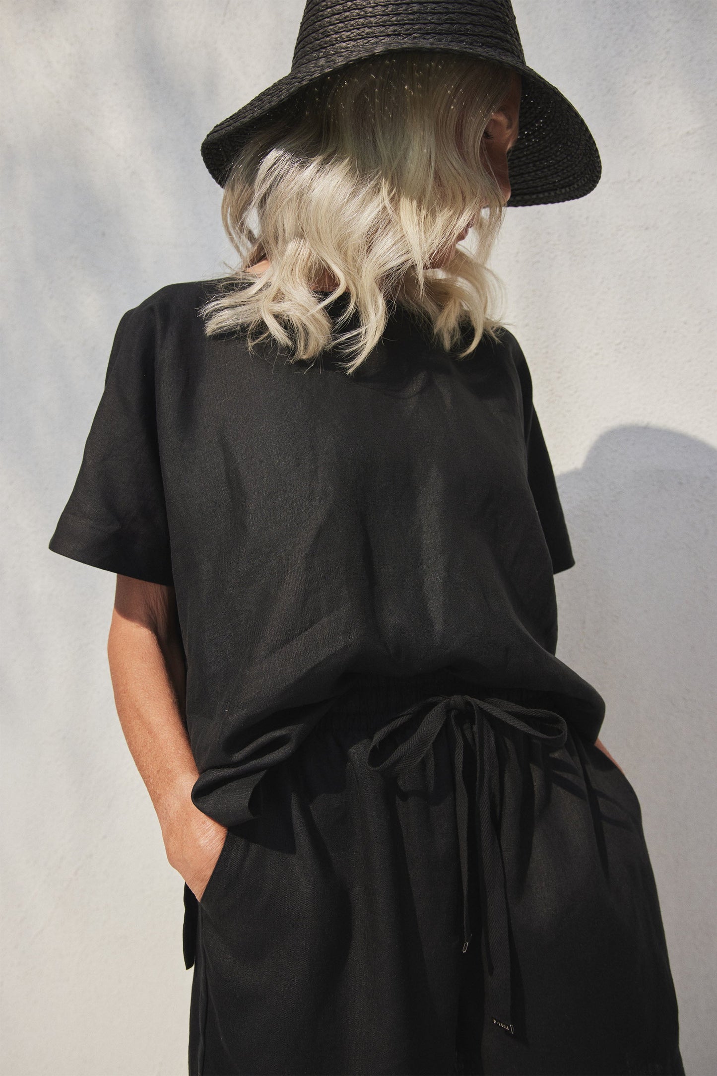 D-Luxe Linen Boxy Top
