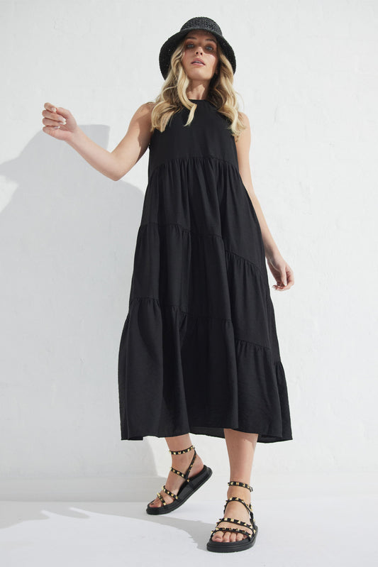 Aria Tiered Midi Dress