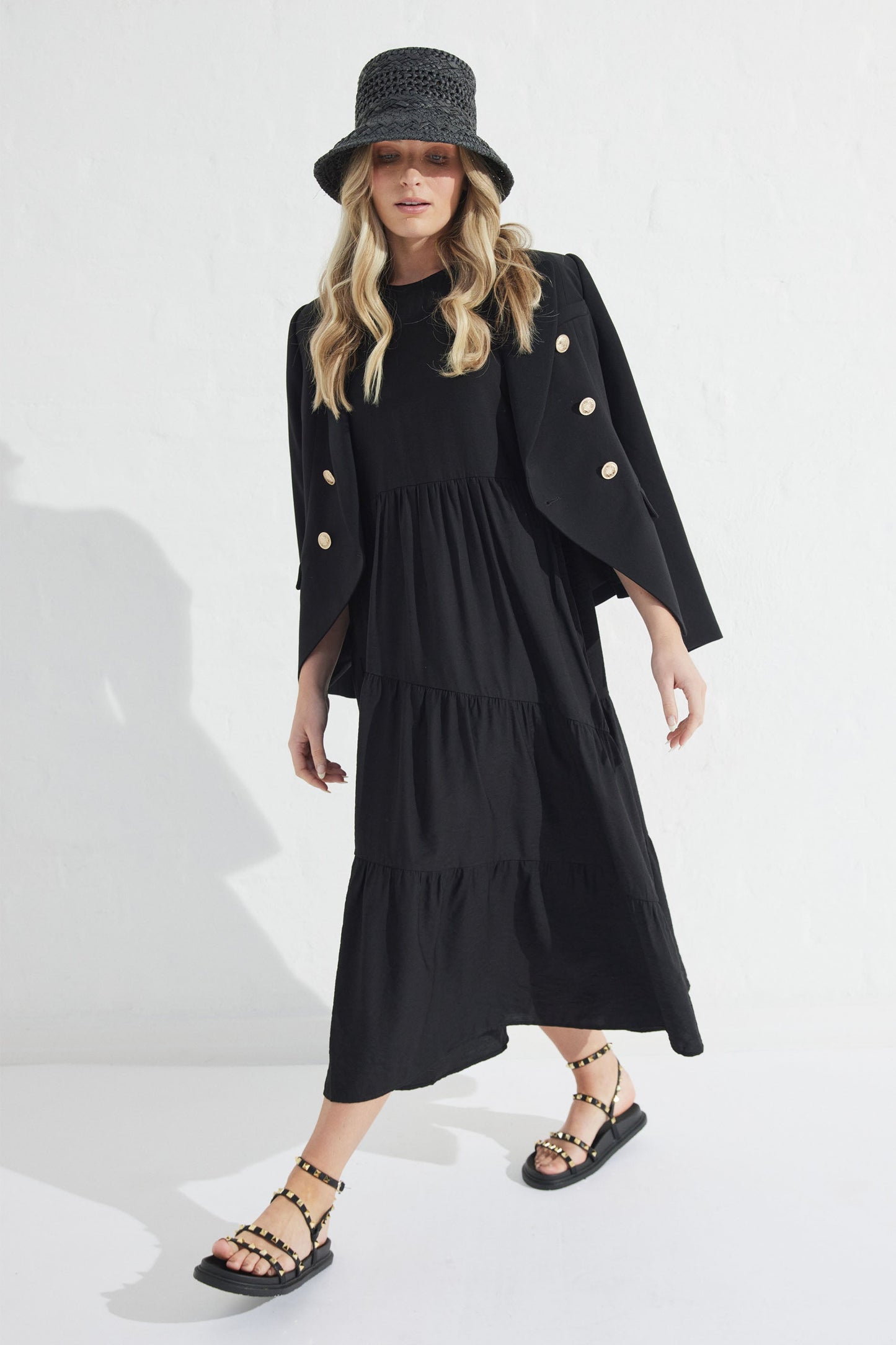 Aria Tiered Midi Dress