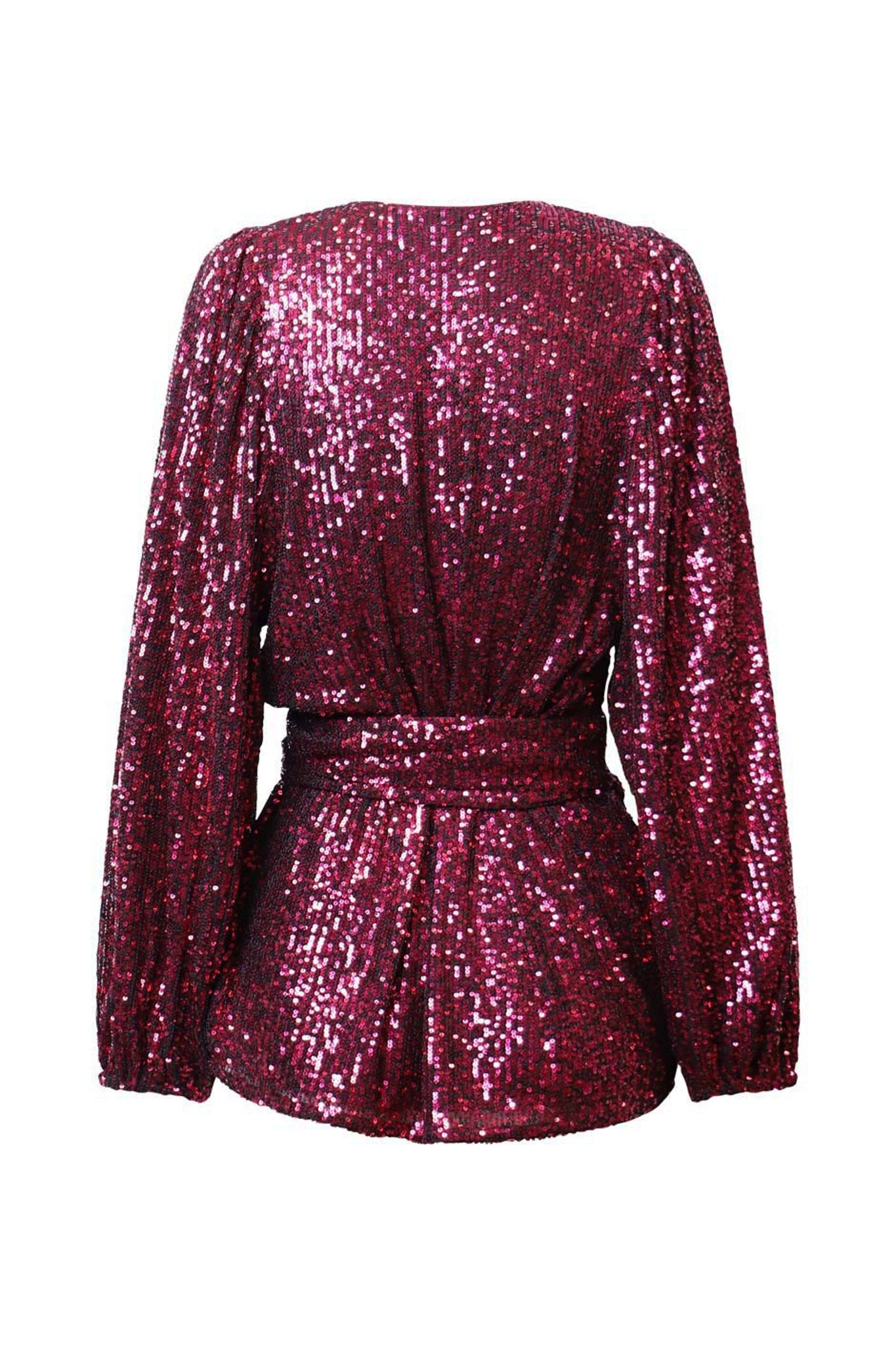 Veronica Sequin Wrap Top