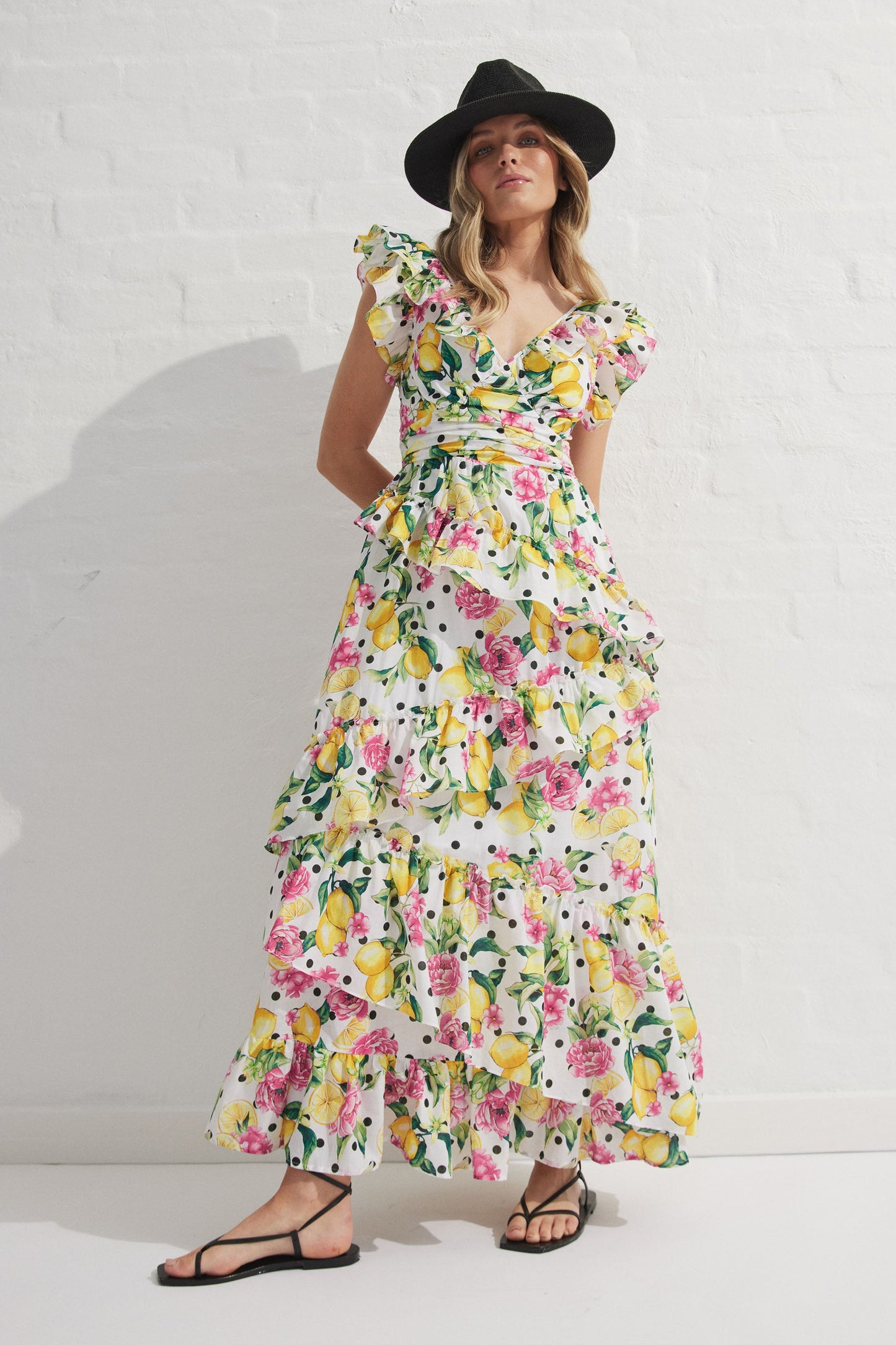 Capri Tiered Ruffle Maxi Dress