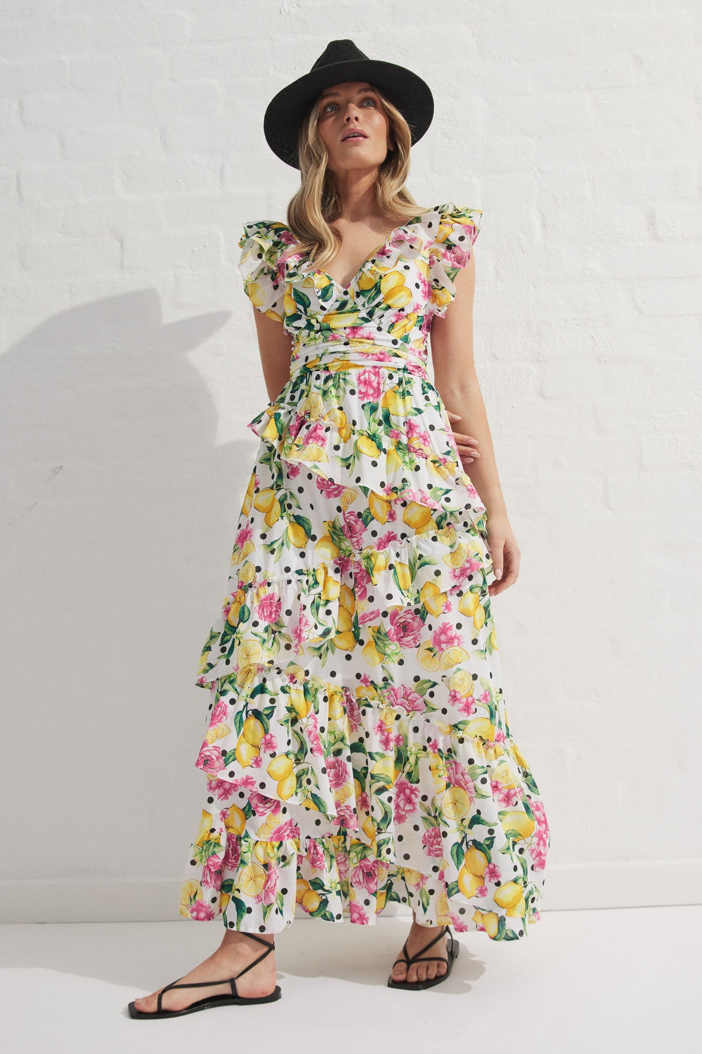 Capri Tiered Ruffle Maxi Dress
