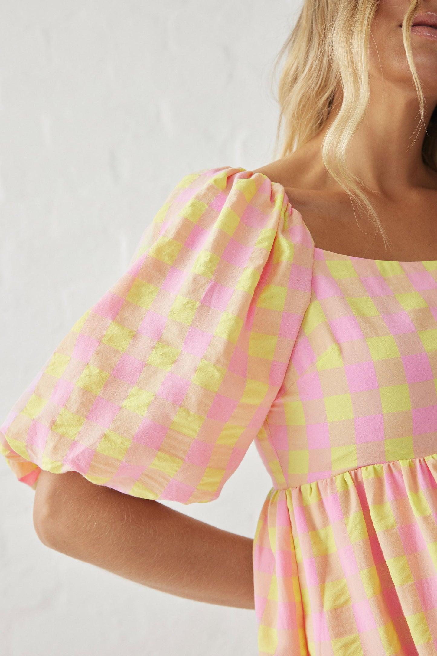 Audree Puff Sleeve Midi Dress
