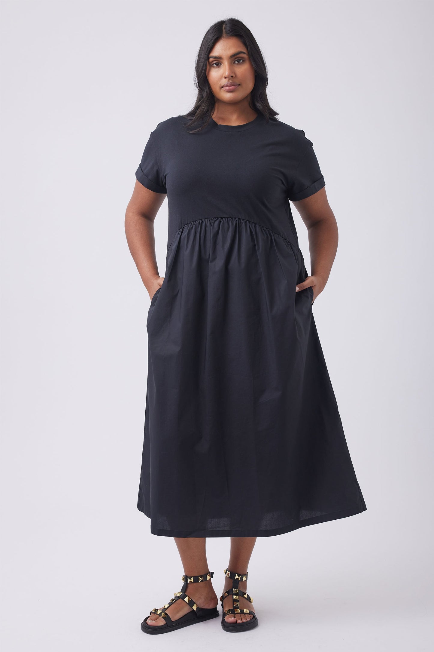 Josie Spliced Midi Dress