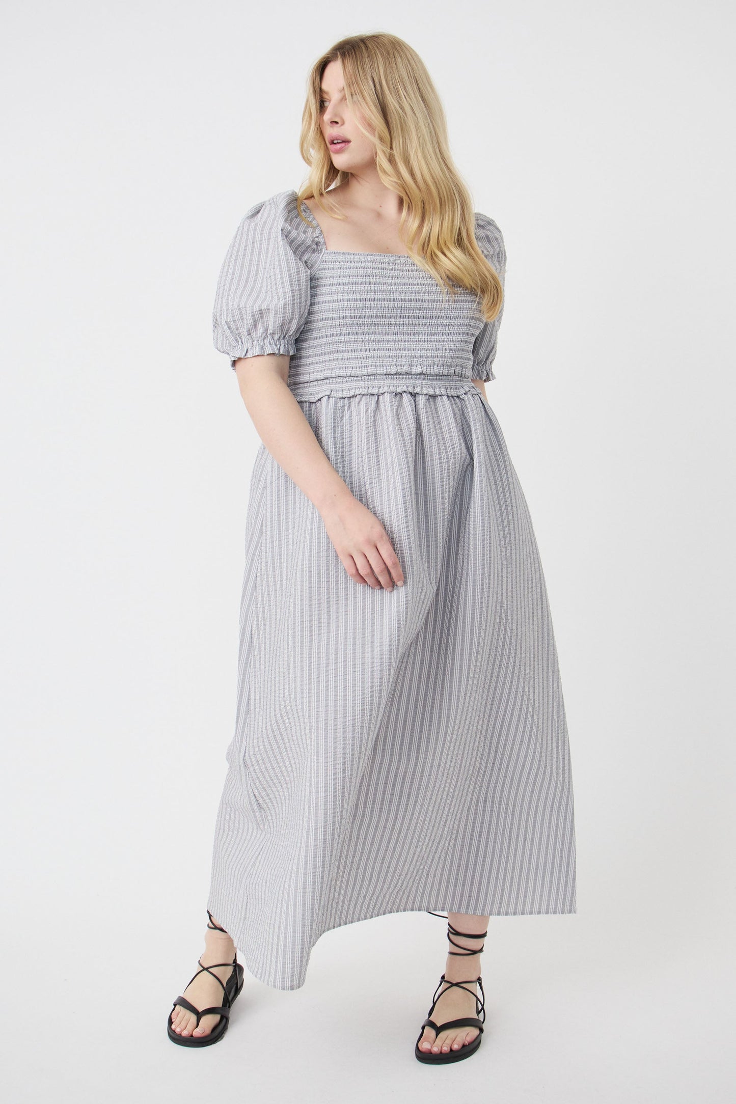 Mattie Shirred Midi Dress