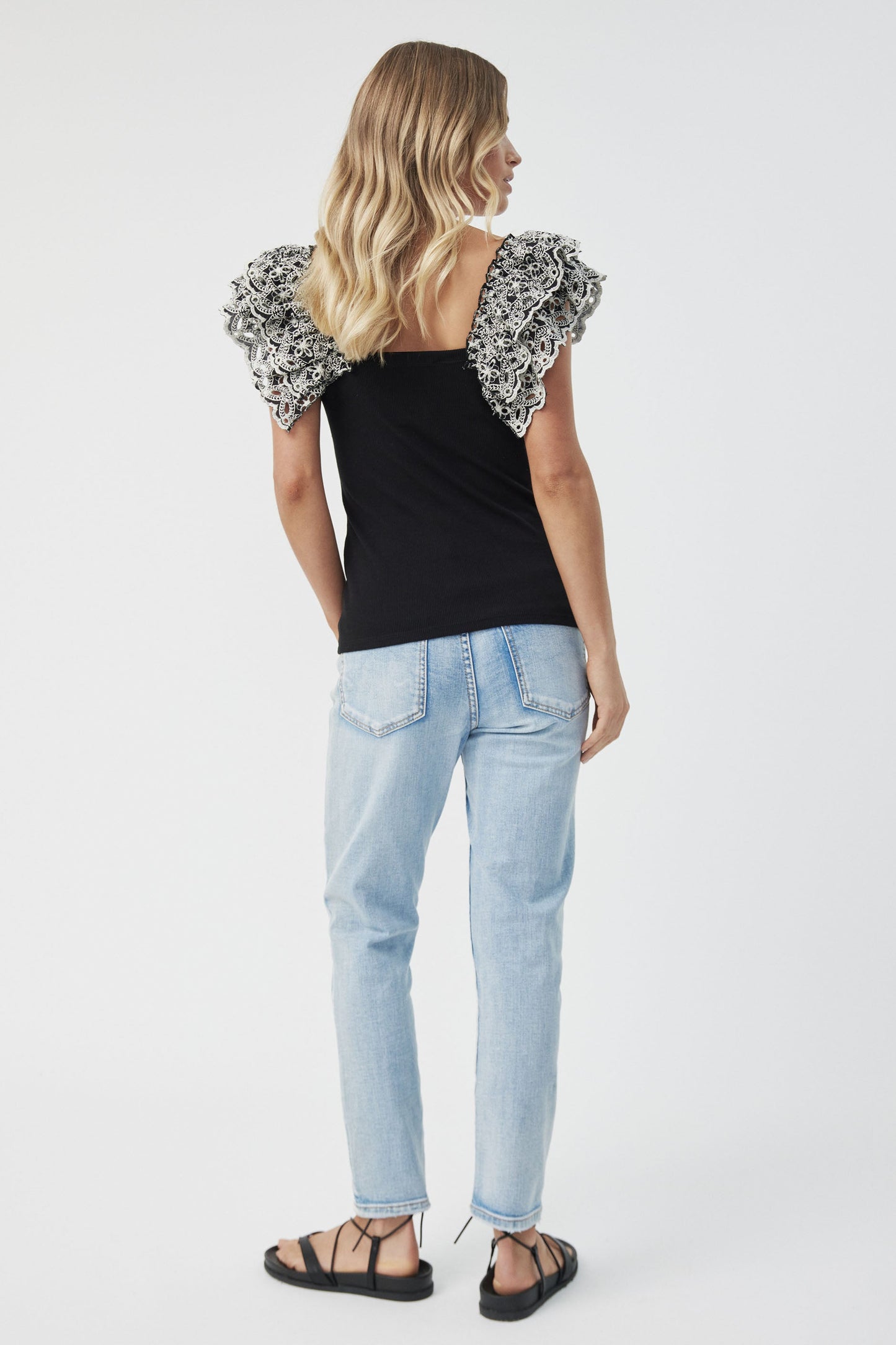 Liv Broderie Sleeve Tank Top