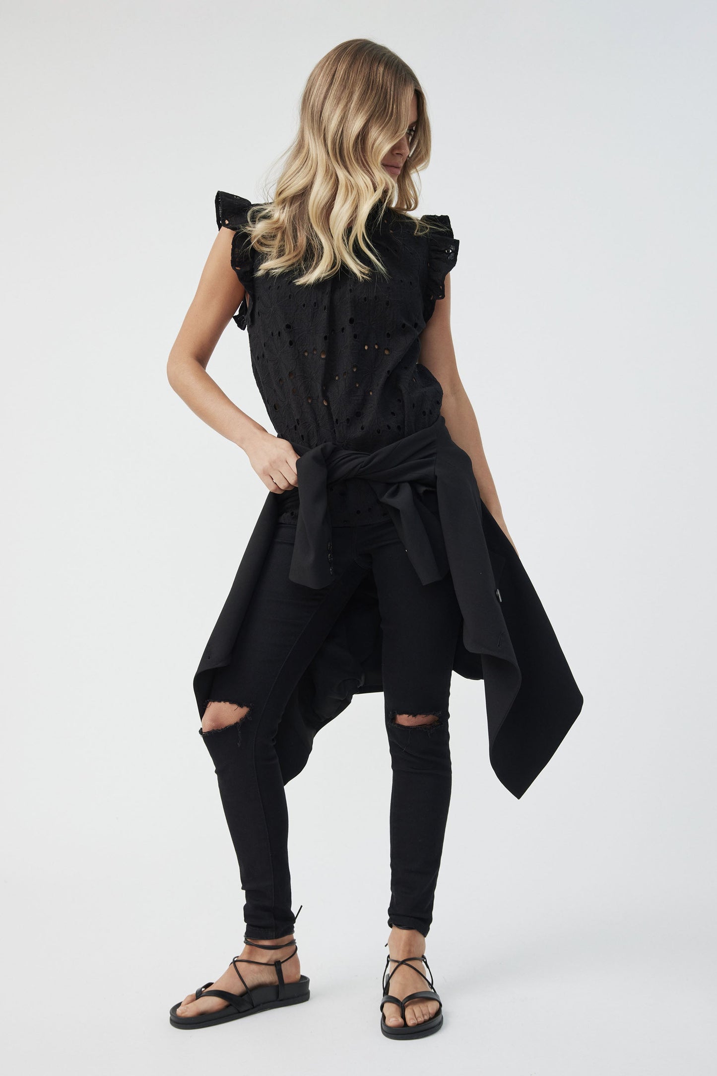 Courtney Broderie Top
