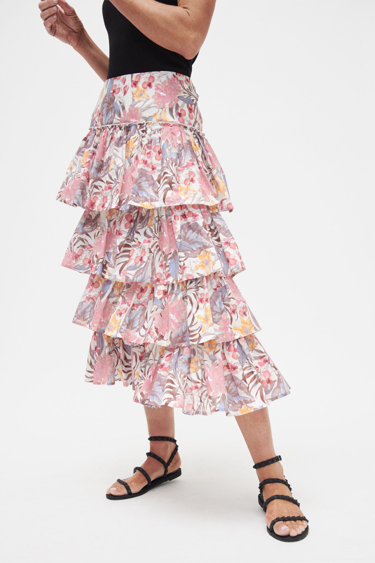 Layla Printed Ruffle Skirt