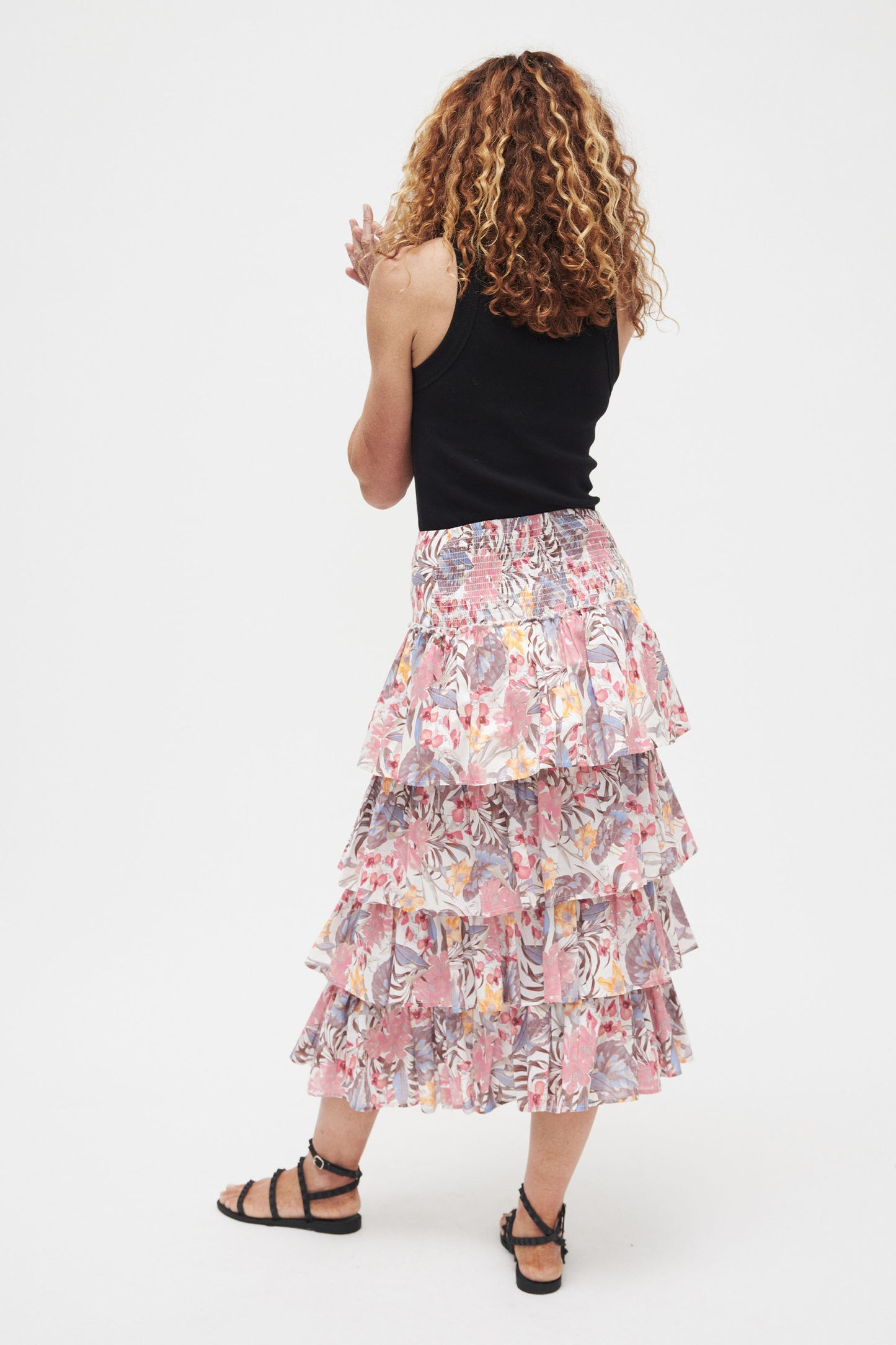 Layla Printed Ruffle Skirt