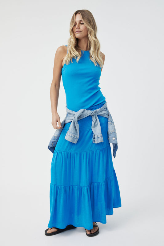 Cleo Soft Tiered Midi Skirt