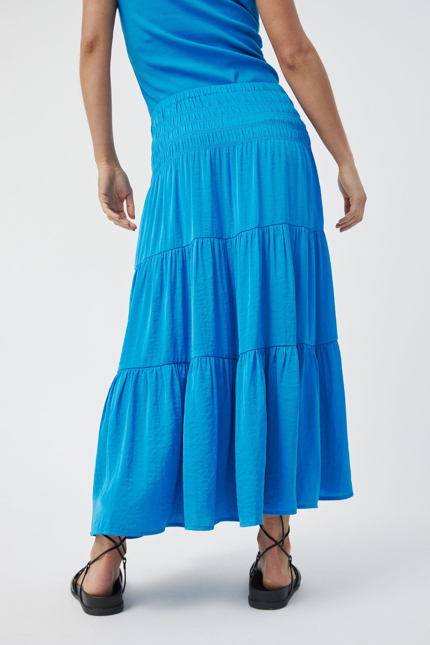 Cleo Soft Tiered Midi Skirt