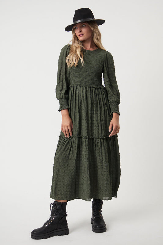Vivian Long Sleeve Midi Dress