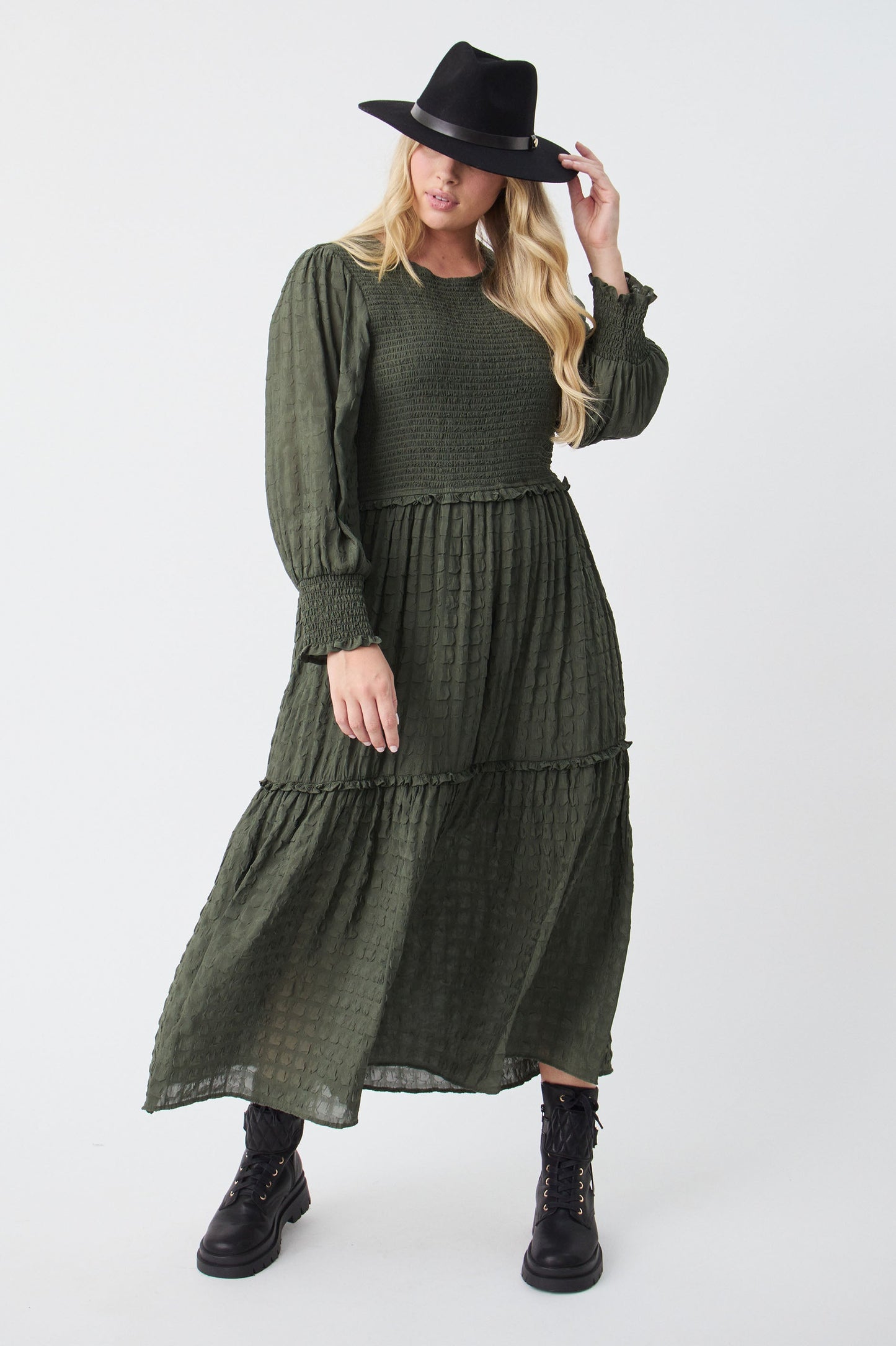 Vivian Long Sleeve Midi Dress