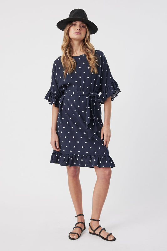Freda Ruffle Sleeve Dress