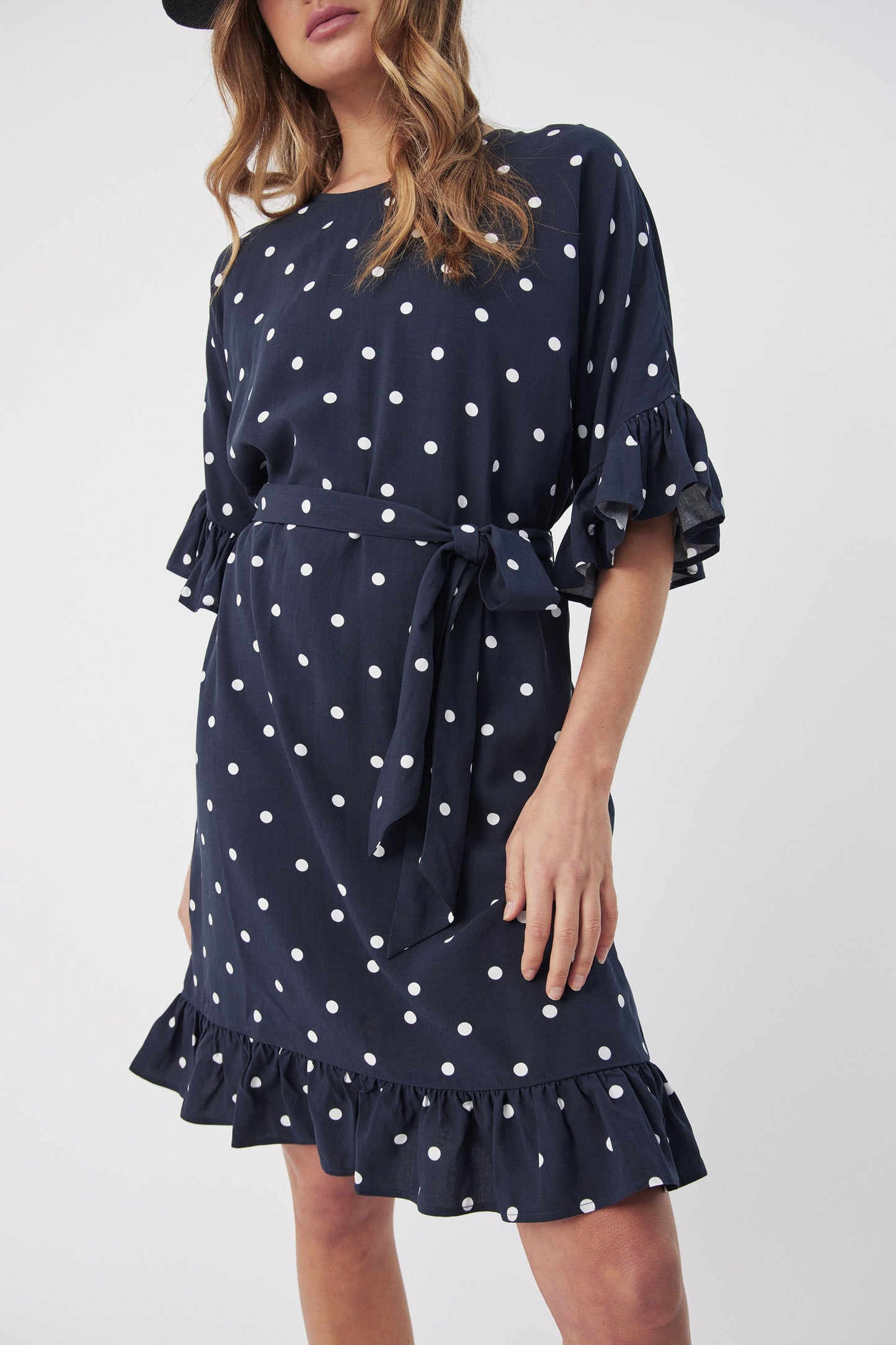 Freda Ruffle Sleeve Dress