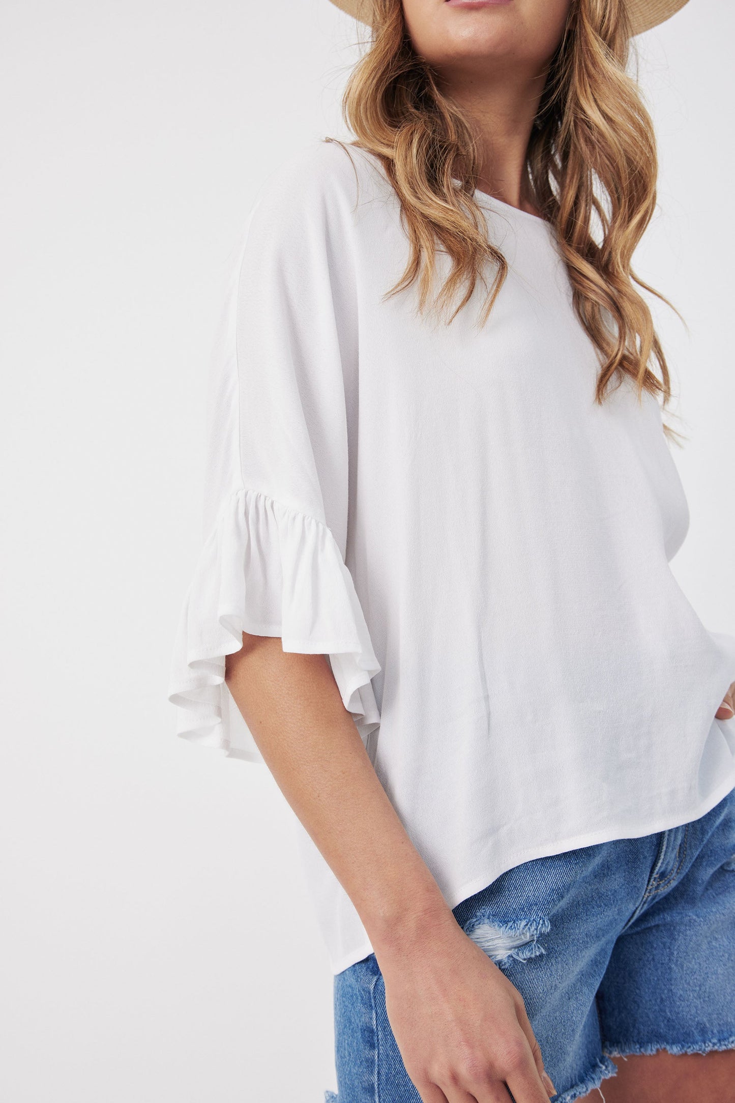 Freda Ruffle Sleeve Top