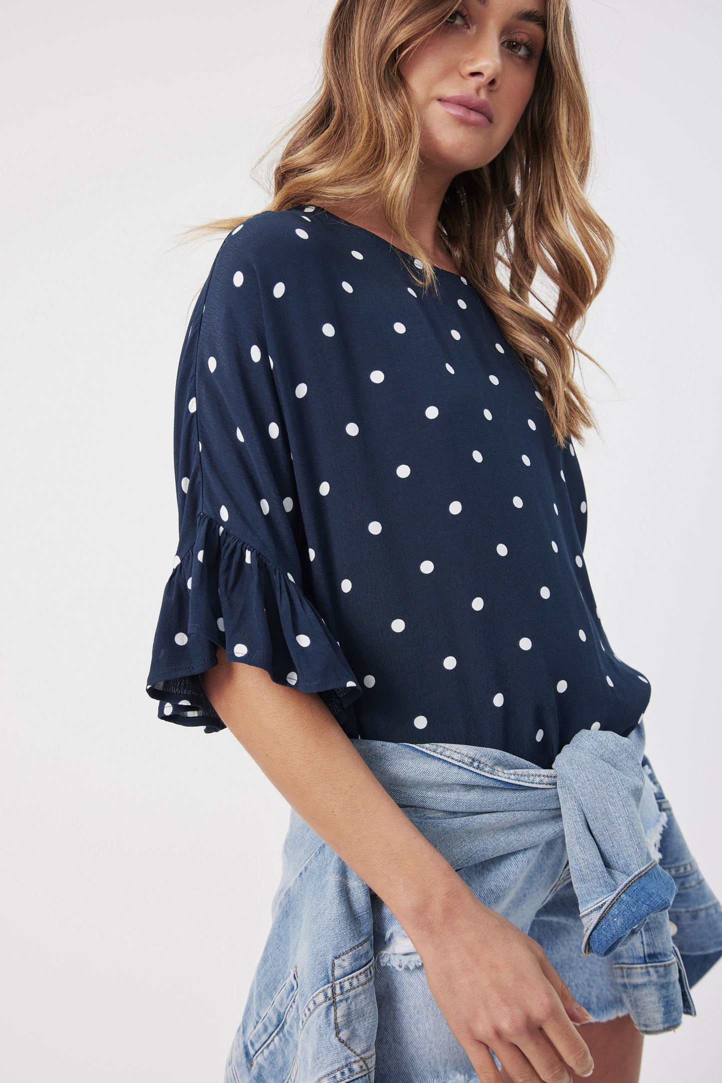 Freda Ruffle Sleeve Top
