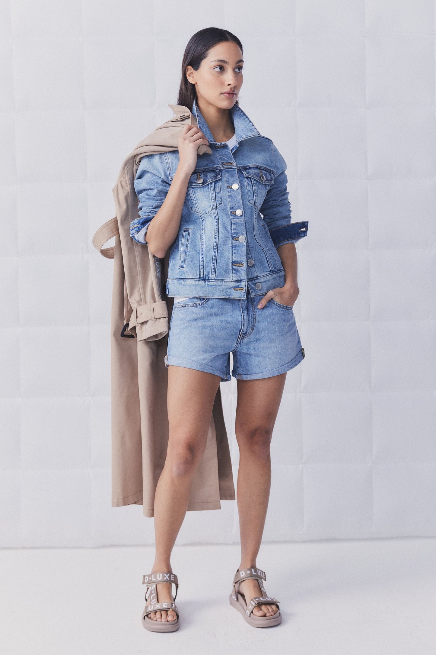 D-Luxe Denim Rolled Cuff Short