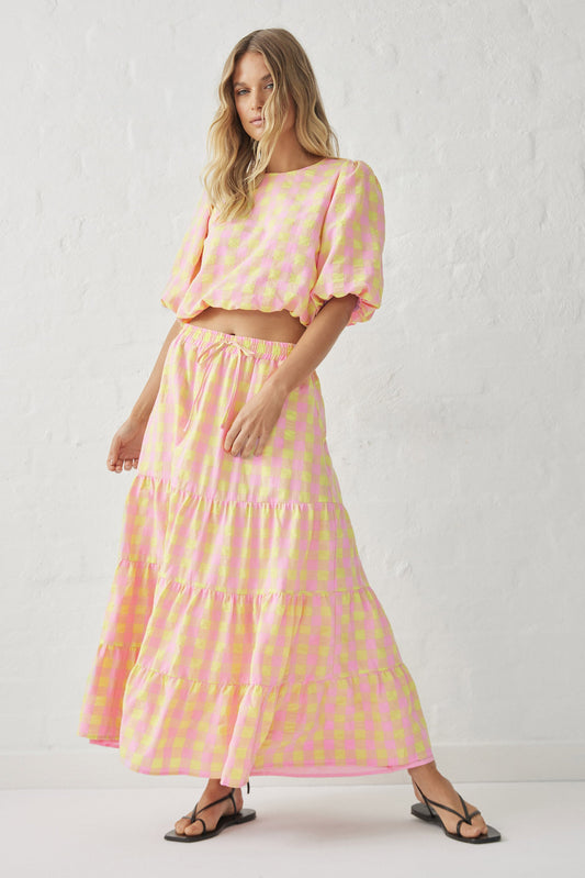 Holly Gingham Maxi Skirt