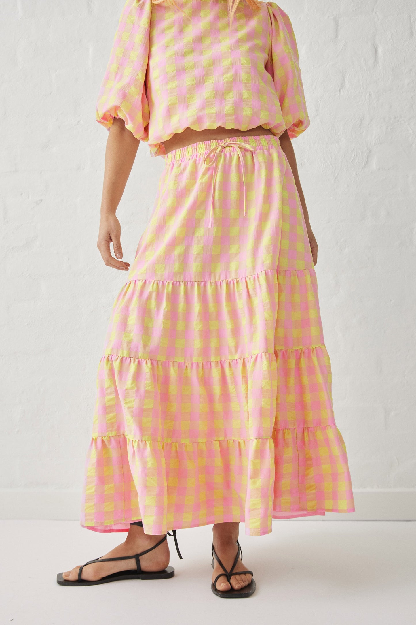 Holly Gingham Maxi Skirt