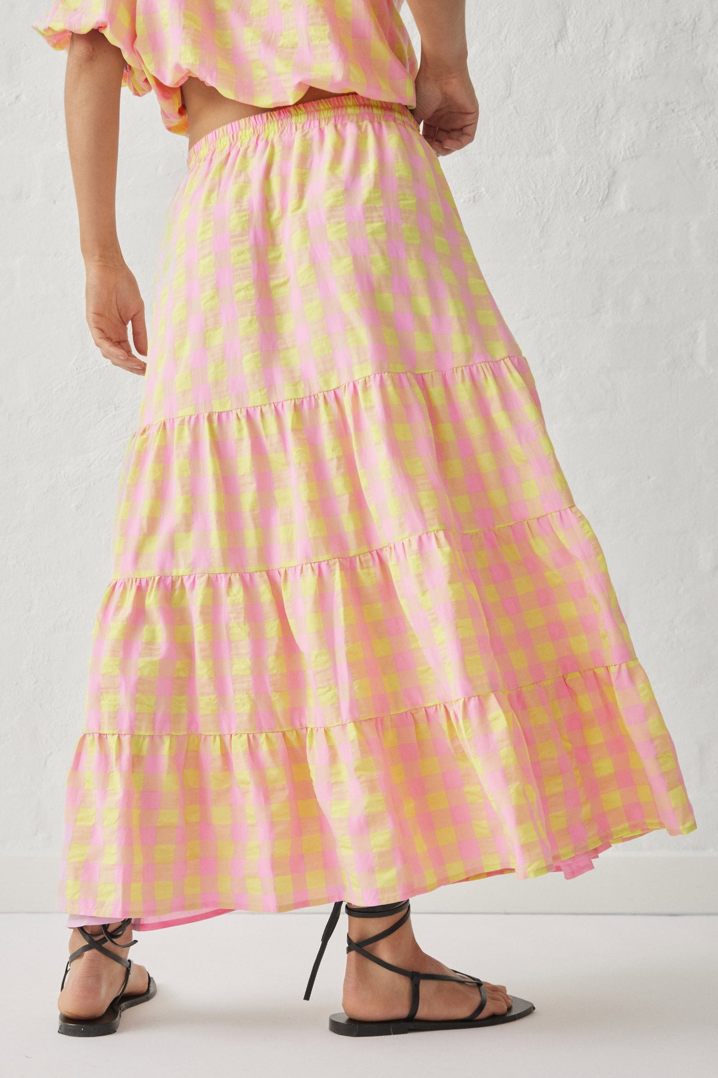 Holly Gingham Maxi Skirt