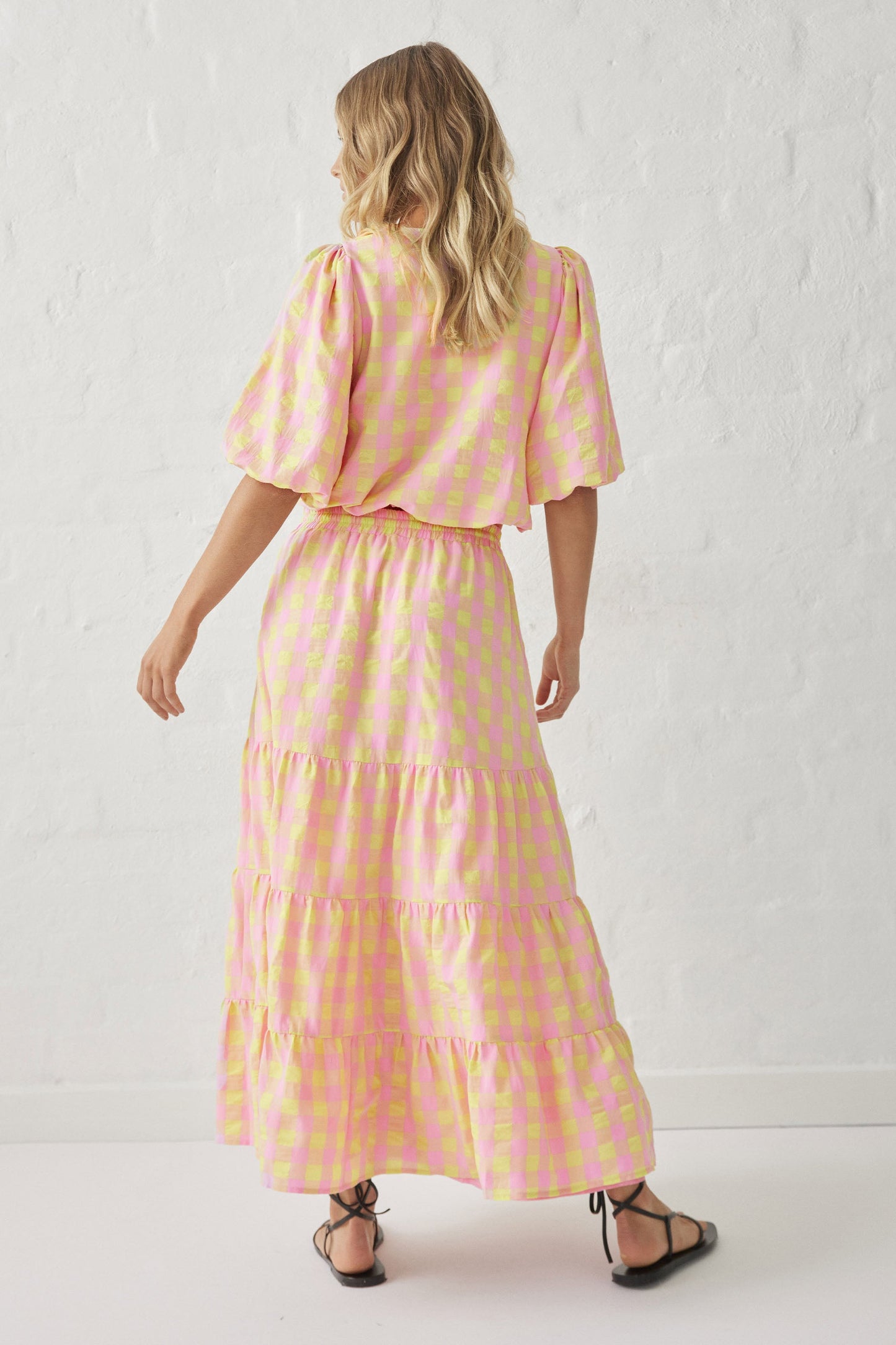 Holly Gingham Maxi Skirt