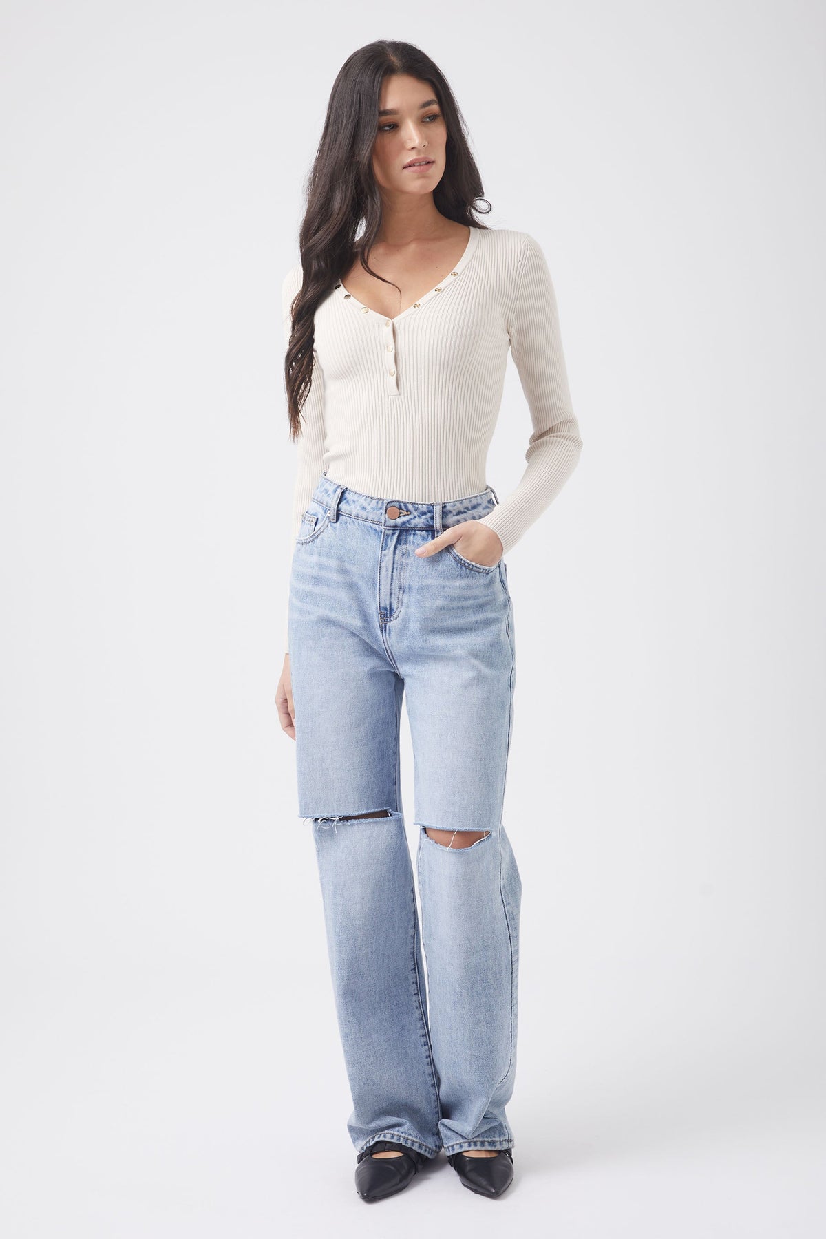 Stella Henley Knit Top