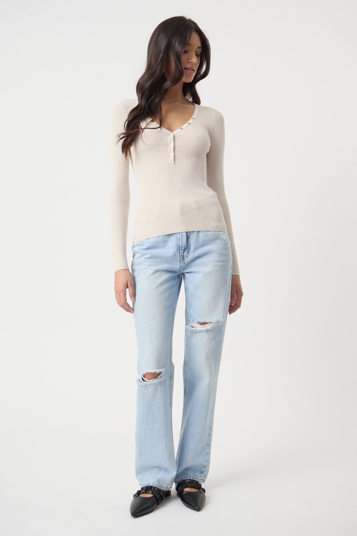Stella Henley Knit Top