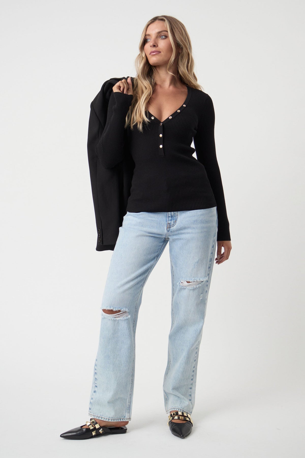 Stella Henley Knit Top
