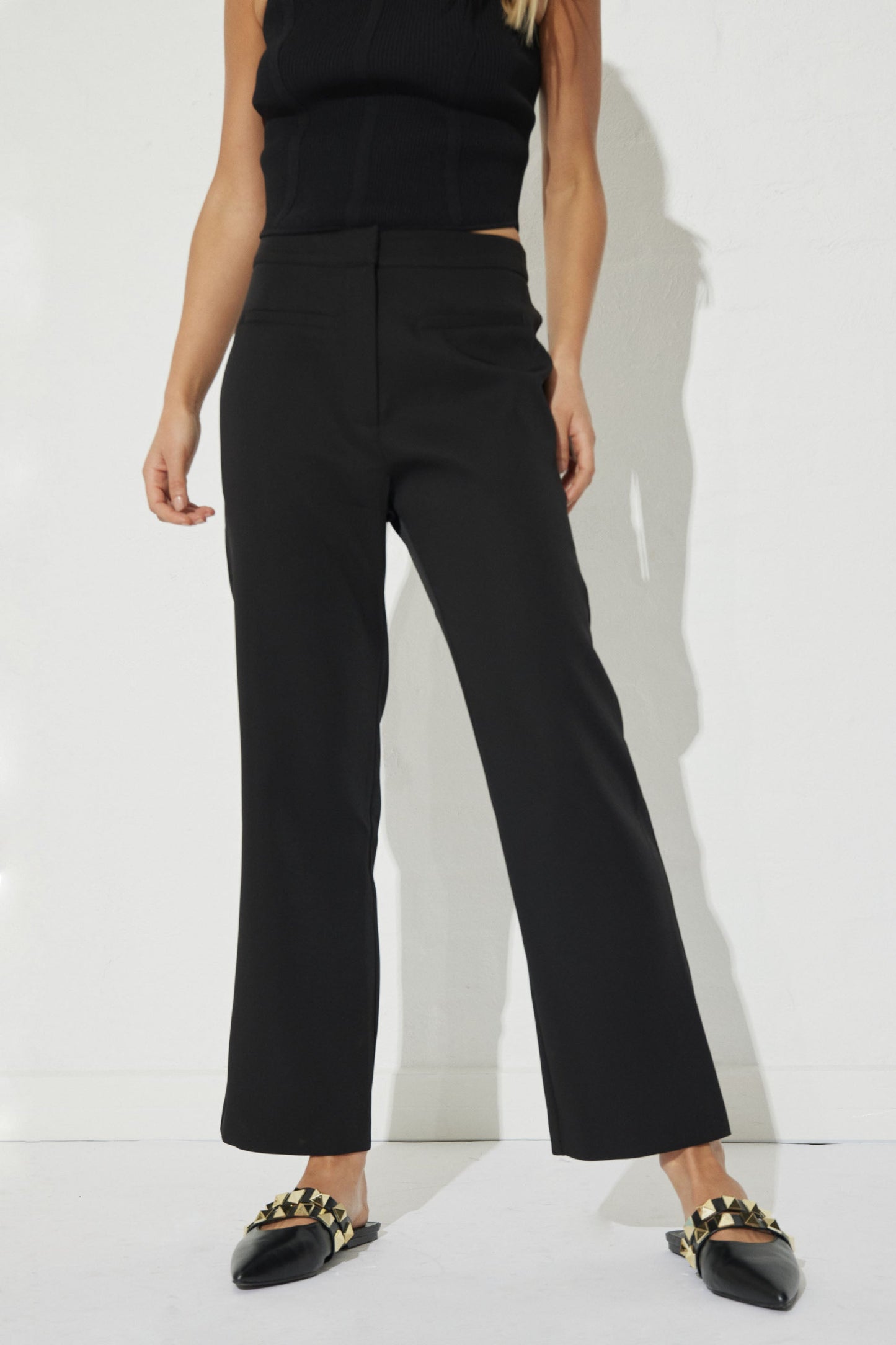 Elliot Satin Crop Flare Pant