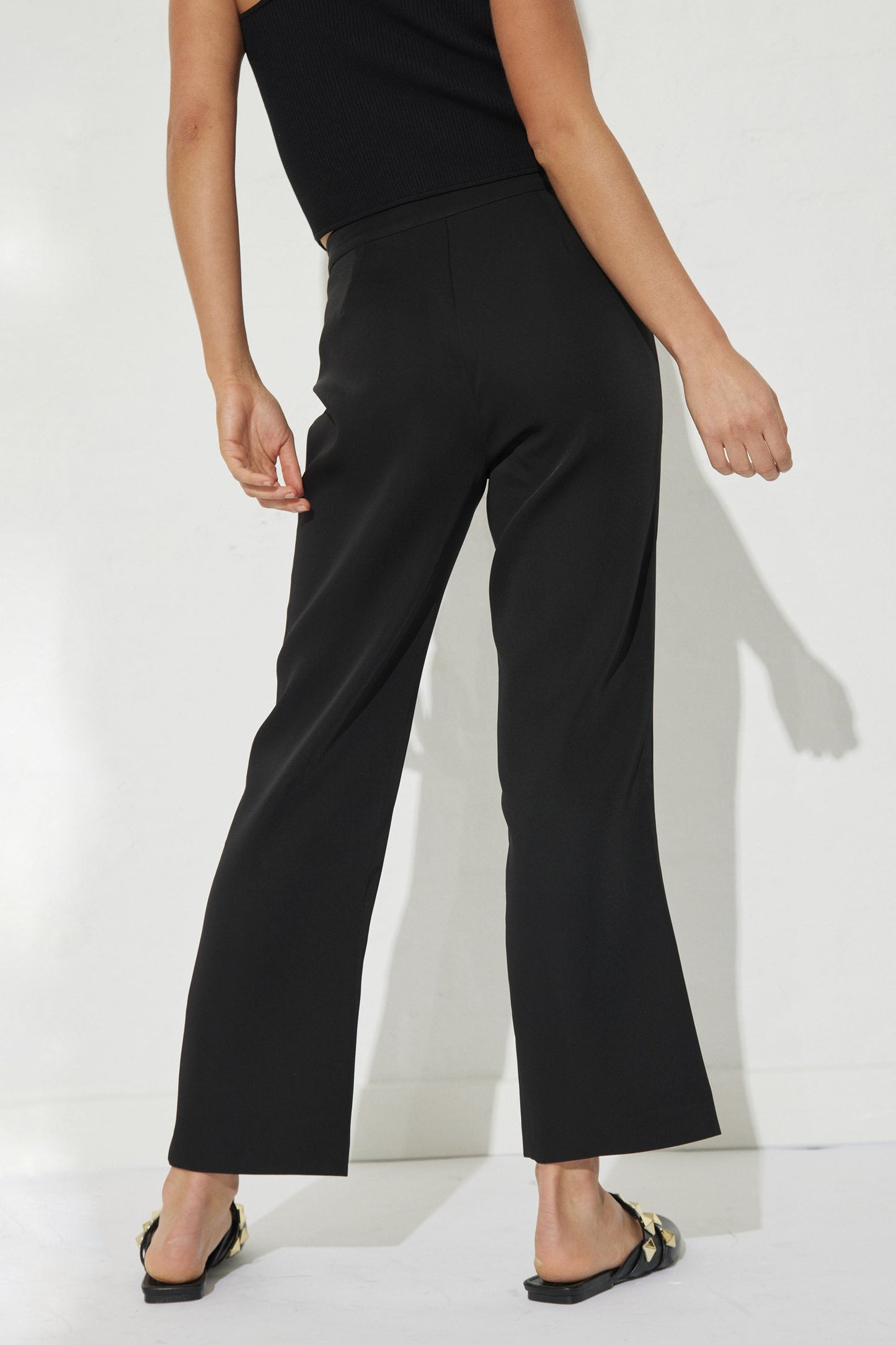 Elliot Satin Crop Flare Pant