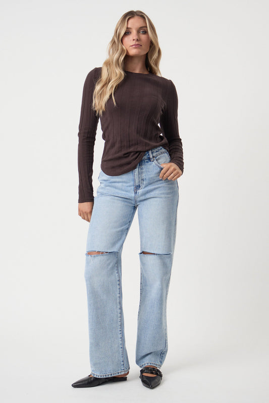 Tiff Long Sleeve Rib Tee