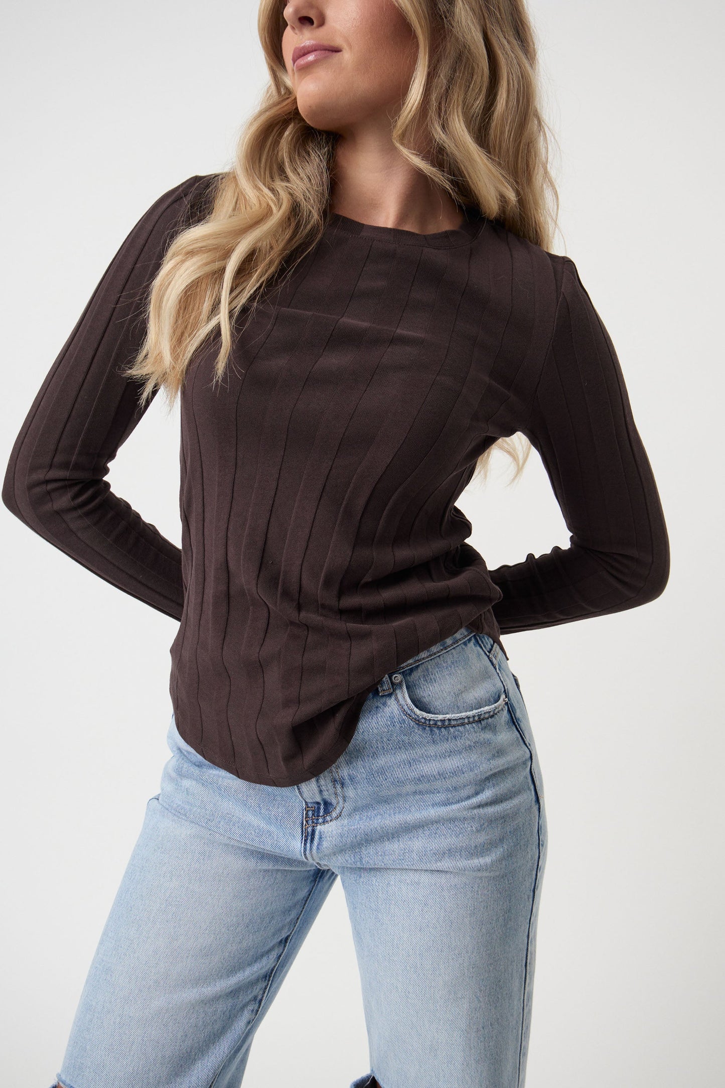 Tiff Long Sleeve Rib Tee