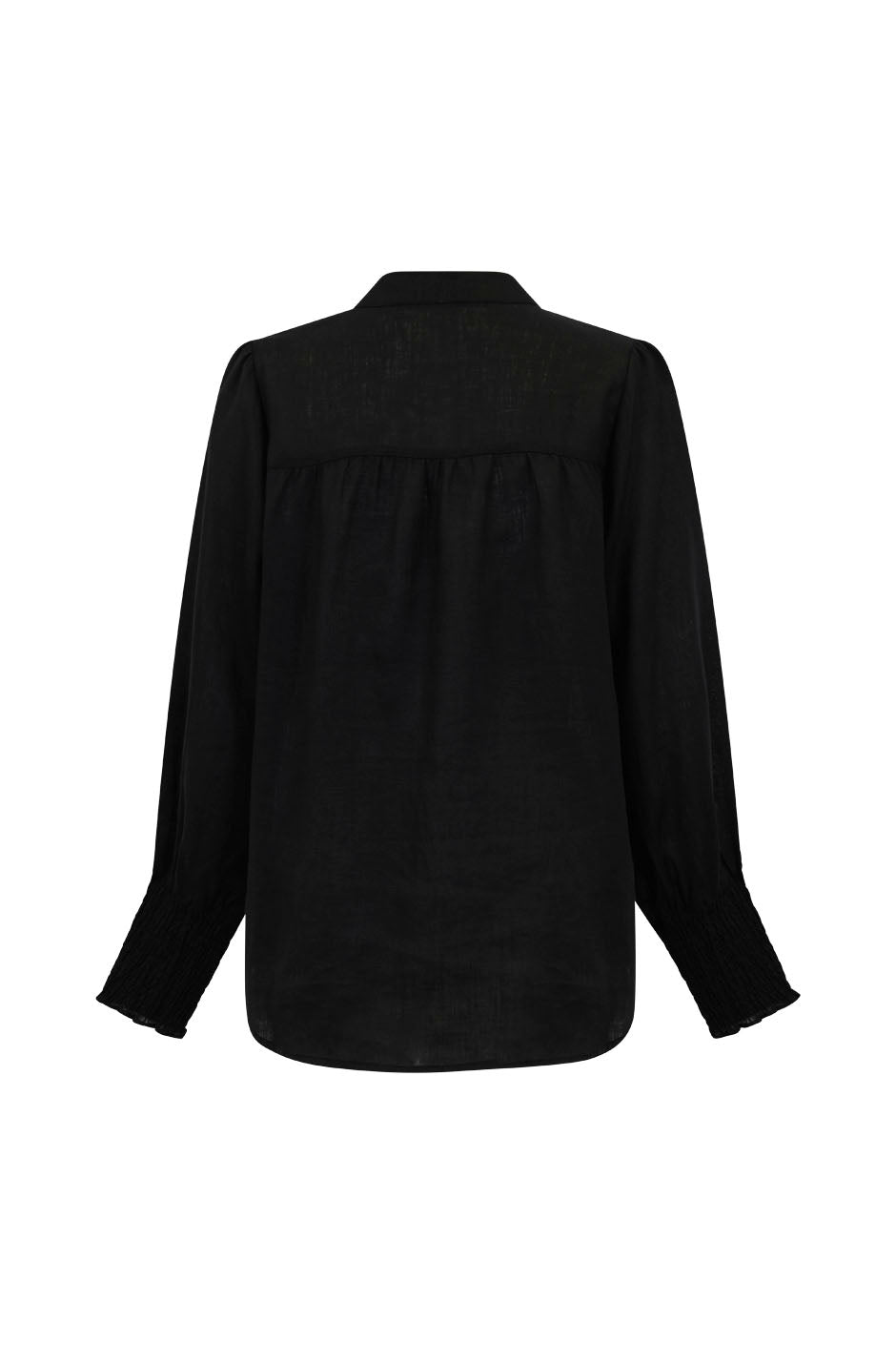 Cassie Collarless Linen Shirt