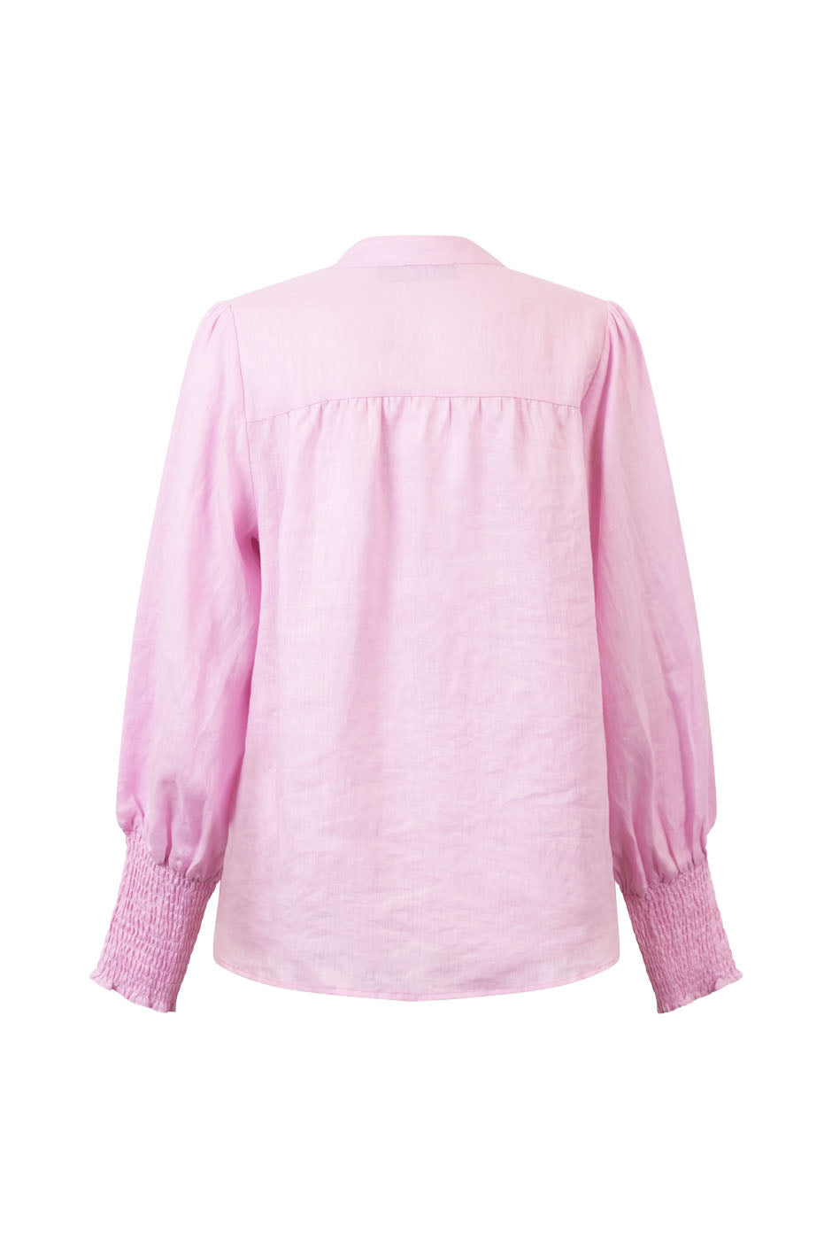 Cassie Collarless Linen Shirt