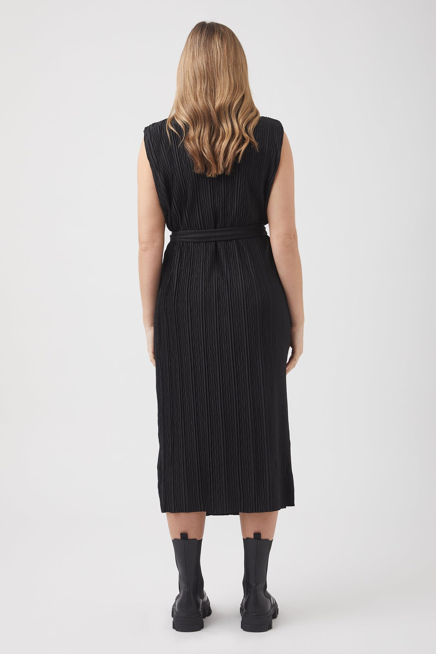 Roberta Plisse Midi Dress