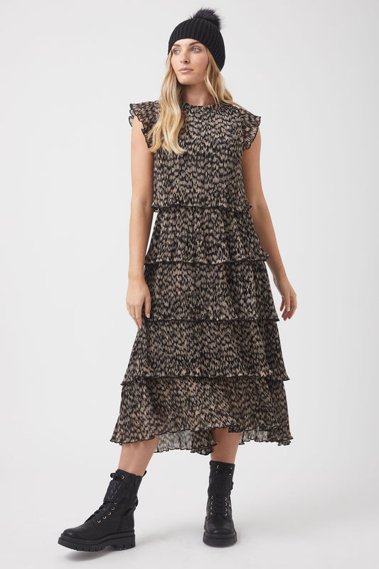 Quinn Ruffle Midi Dress